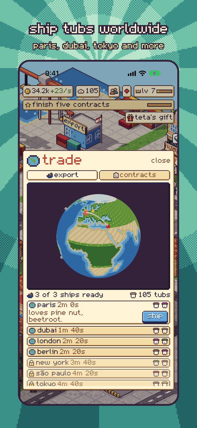 Ship tubs worldwide